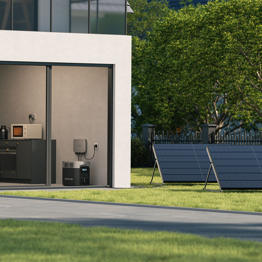 Balkonkraftwerk mit Akku DELTA 2 Max und 800W PowerStream Balkonkraftwerk mit Akku DELTA 2 Max und 800W PowerStream