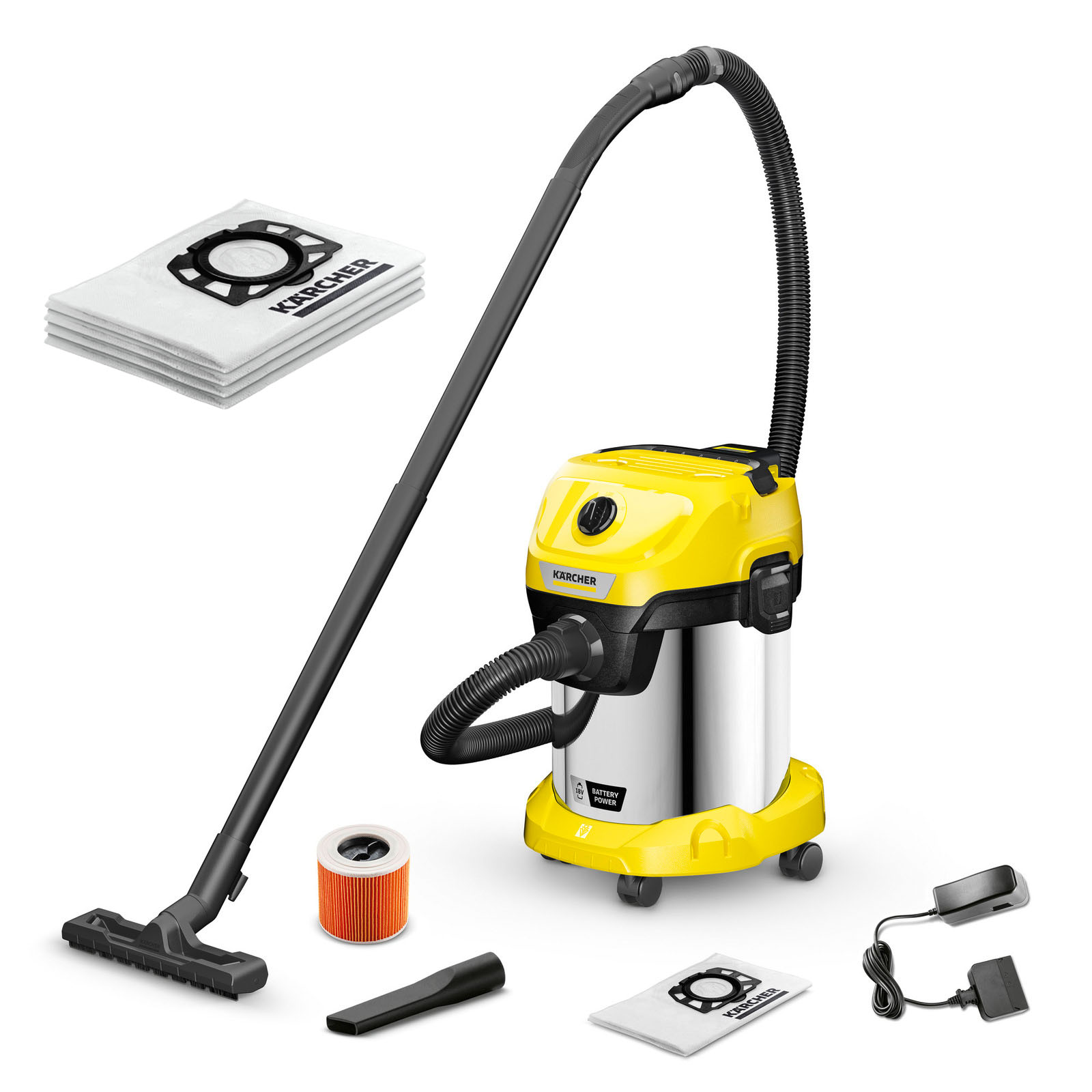 Nass-/Trockensauger WD 3-18 S Battery Set V-17/20 Nass-/Trockensauger WD 3-18 S Battery Set V-17/20