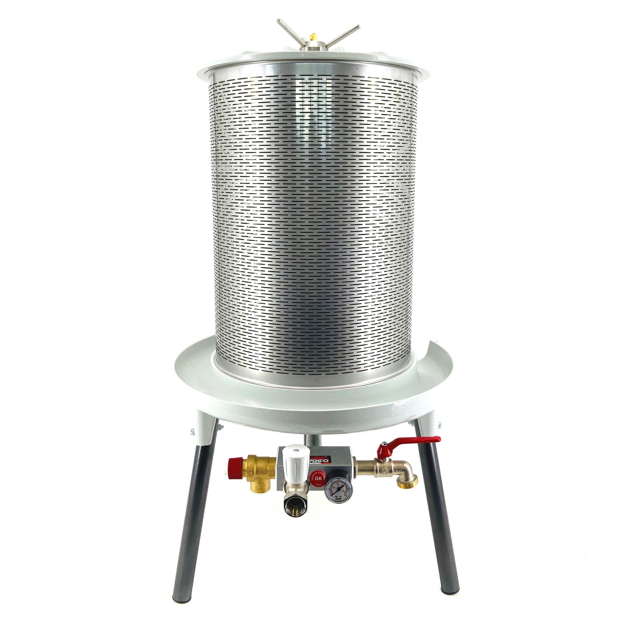 Obstpresse, Apfelpresse aus Edelstahl 80 Liter inkl. Presssack Obstpresse, Apfelpresse aus Edelstahl 80 Liter inkl. Presssack