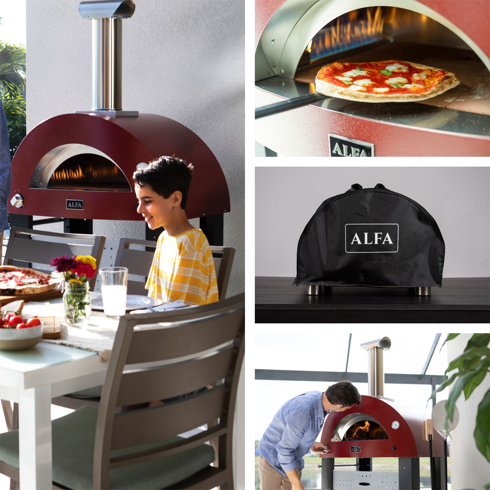 Pizzaofen-Set Gas Moderno 2 Pizze grau inkl. Schutztasche Pizzaofen-Set Gas Moderno 2 Pizze grau inkl. Schutztasche