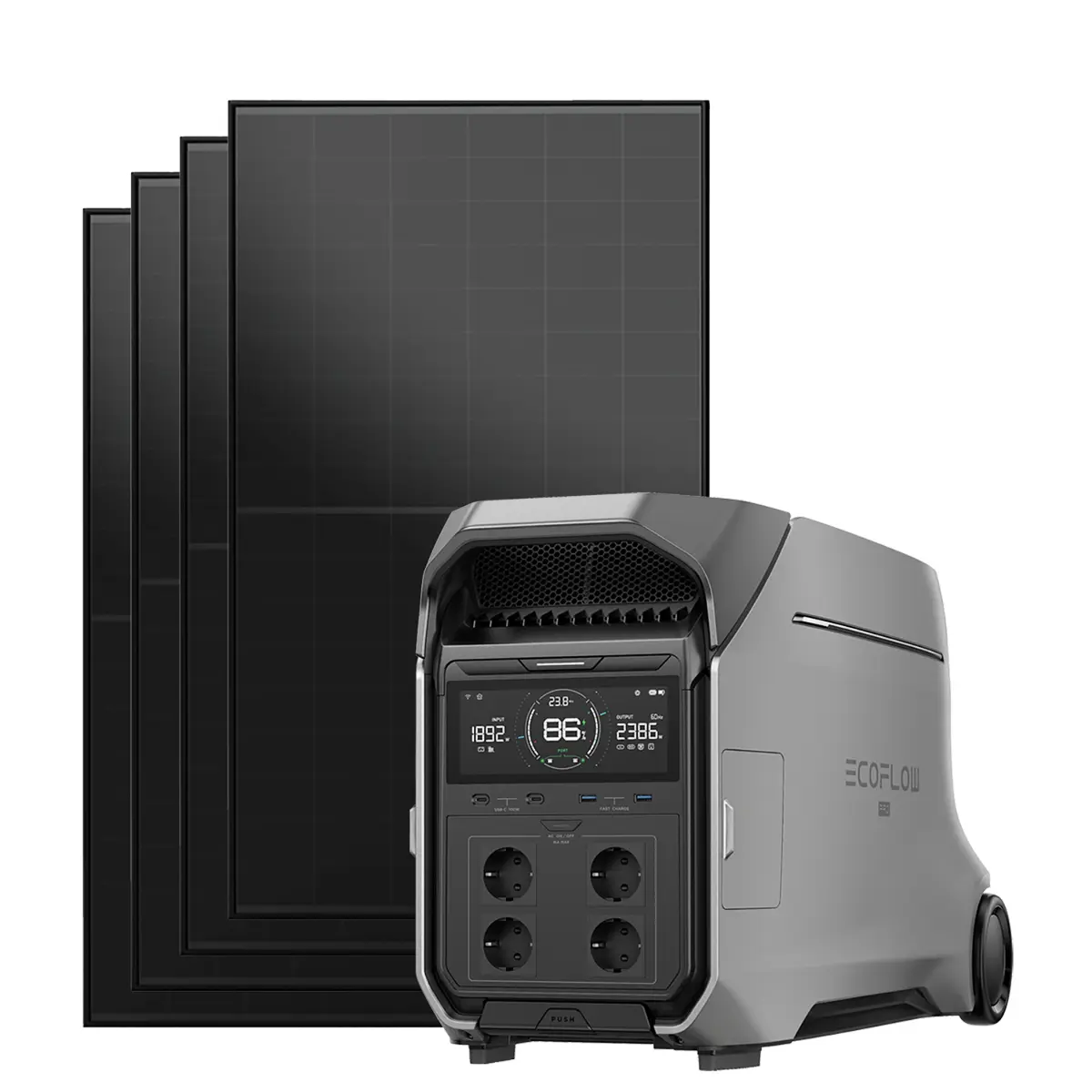 Powerstation-Set Delta Pro 3 mit Solarpanels 1800 Wp