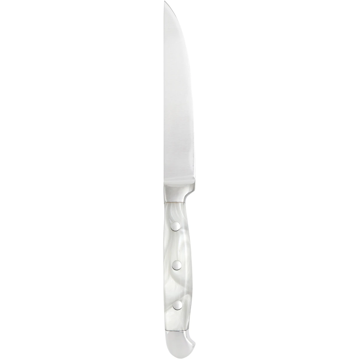 Steakmesser ohne Wellenschliff Griff Acryl Perlmut STEAK KNIFE VPE 6 Stück Steakmesser ohne Wellenschliff Griff Acryl Perlmut STEAK KNIFE VPE 6 Stück