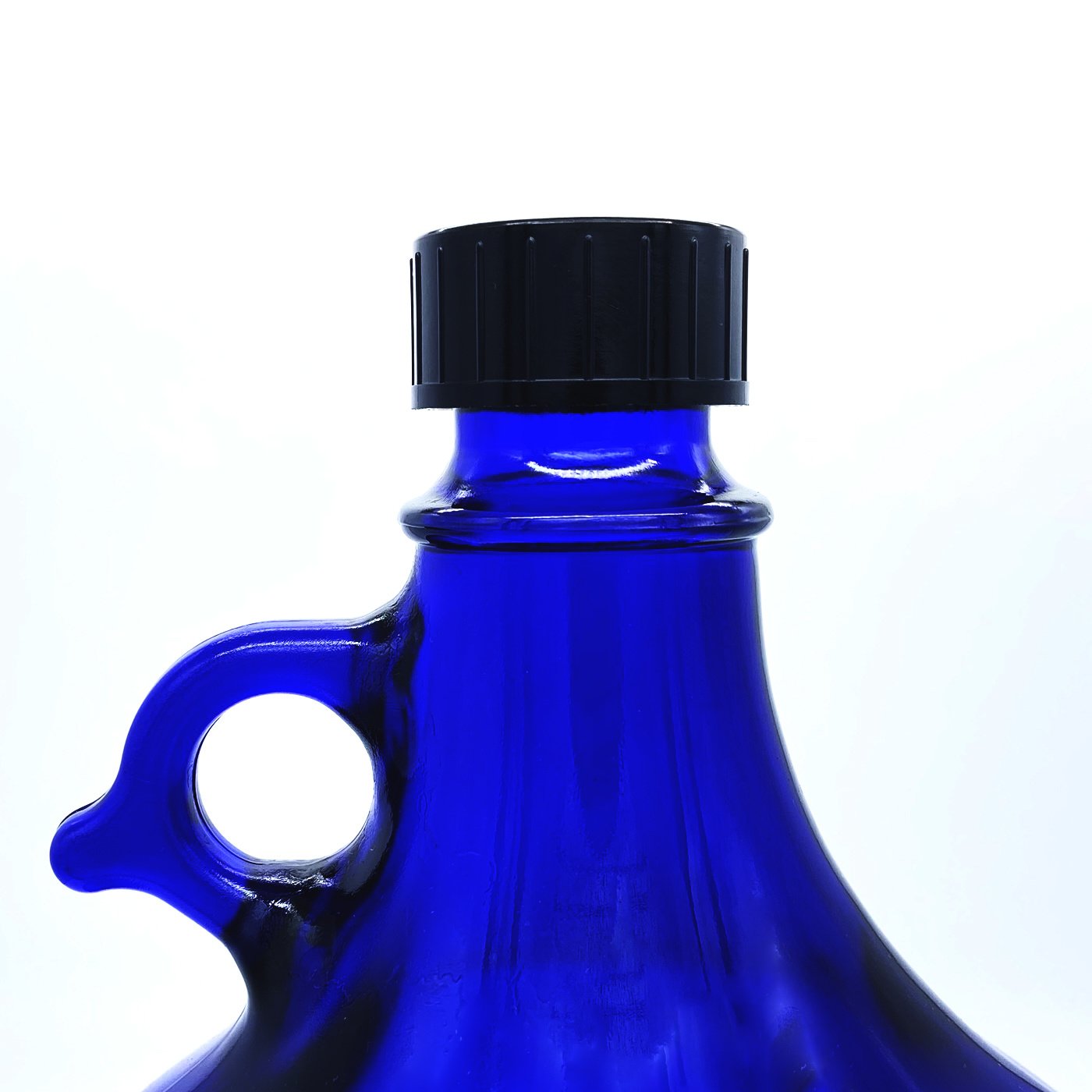 Glasballon-Set blau 5 Liter inkl. Holzkiste und Schraubverschluss