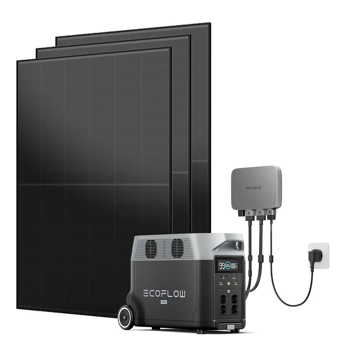 Balkonkraftwerk mit Speicher Basic 3,6 kWh 1350 Wp bis 800 W Balkonkraftwerk mit Speicher Basic 3,6 kWh 1350 Wp bis 800 W