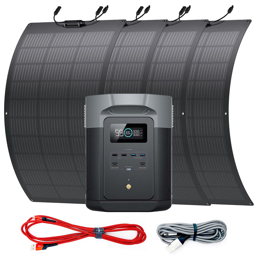 DELTA 2 Max-Set Powerstation inkl. 4 Solarpanel 100 W