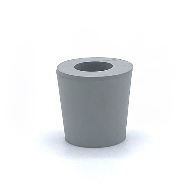 Gummistopfen, Laborstopfen grau Ø 25-31 mm mit 17 mm Bohrung