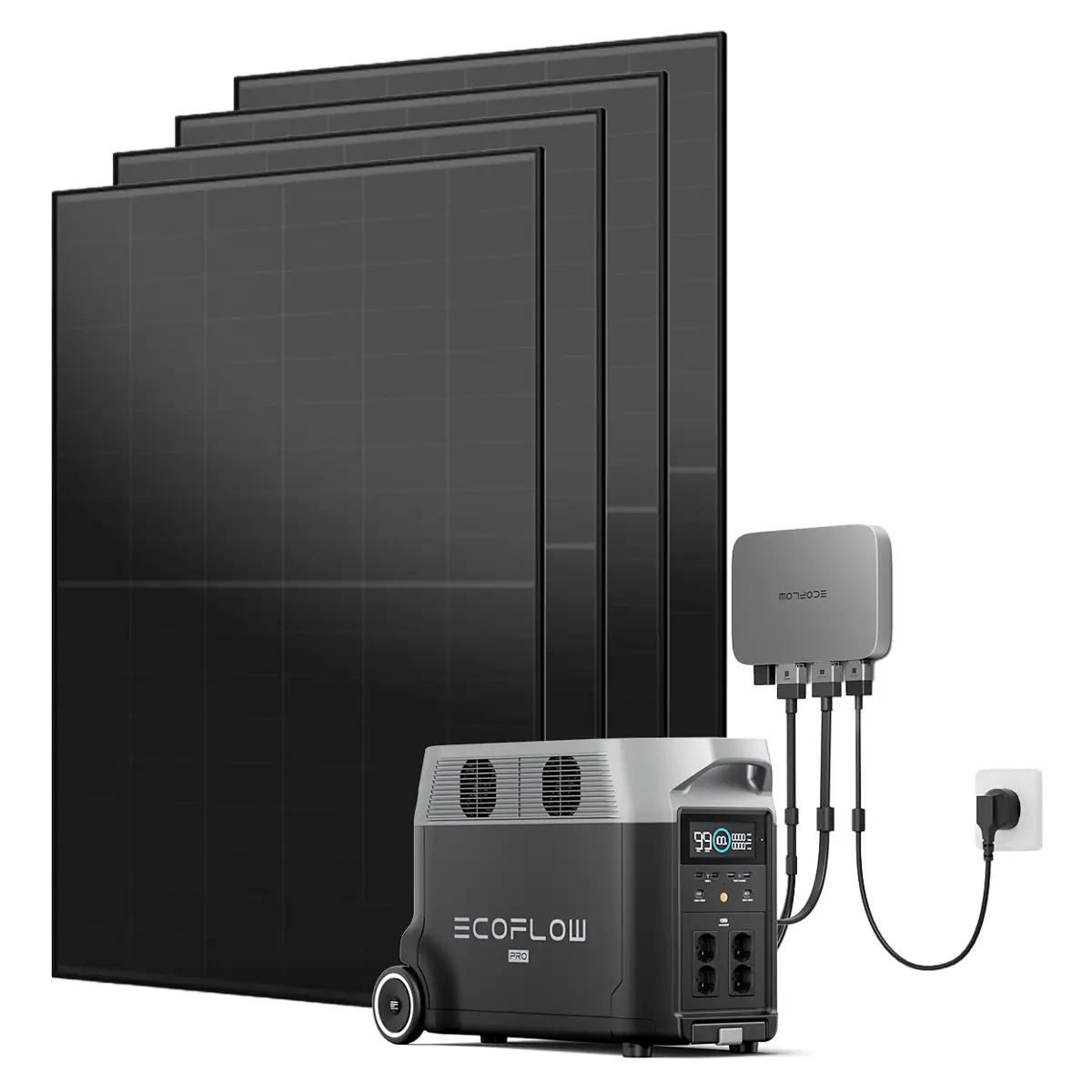 Balkonkraftwerk mit Speicher Basic 3,6 kWh 1800 Wp bis 800 W Balkonkraftwerk mit Speicher Basic 3,6 kWh 1800 Wp bis 800 W