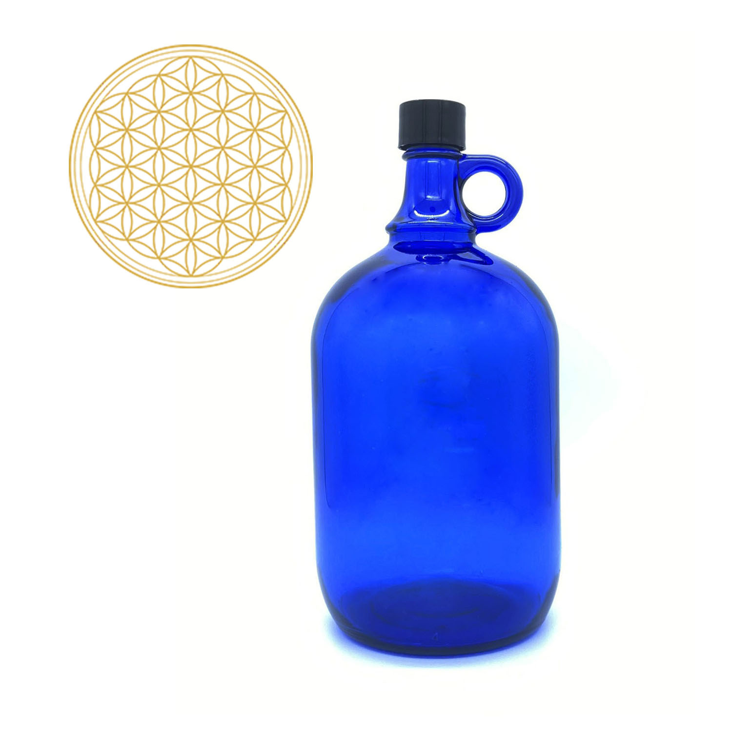 2 Stück 5 Liter Glasballon Flasche Blau – Henkelflasche Für Wein, Wasser & Saft, 5000 Ml