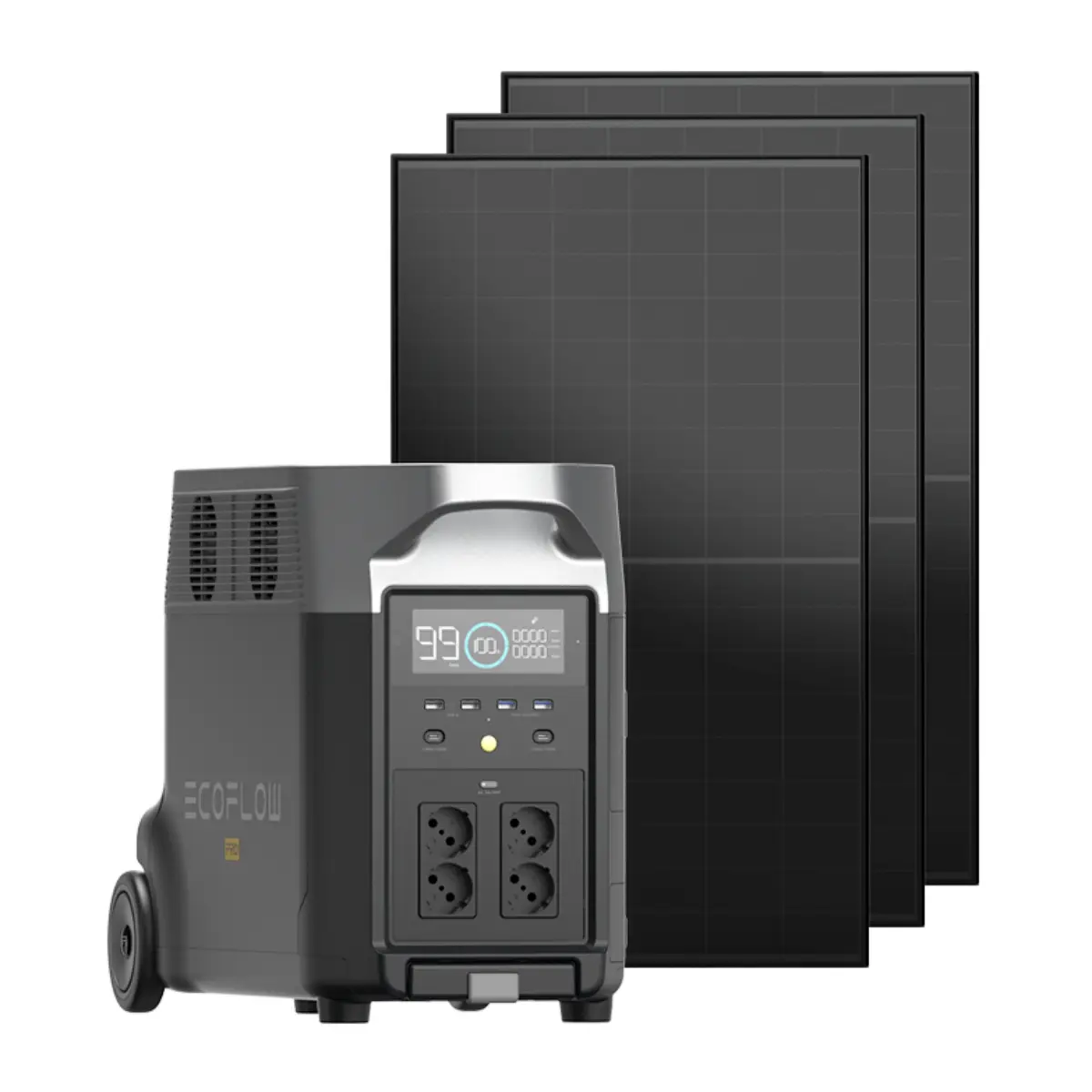 DELTA Pro-Set Powerstation inkl. 3 Solarpanel 450 W starr