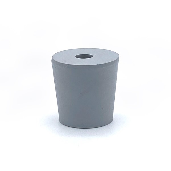 Gummistopfen, Laborstopfen grau Ø 25-31 mm mit 9 mm Bohrung Gummistopfen, Laborstopfen grau Ø 25-31 mm mit 9 mm Bohrung