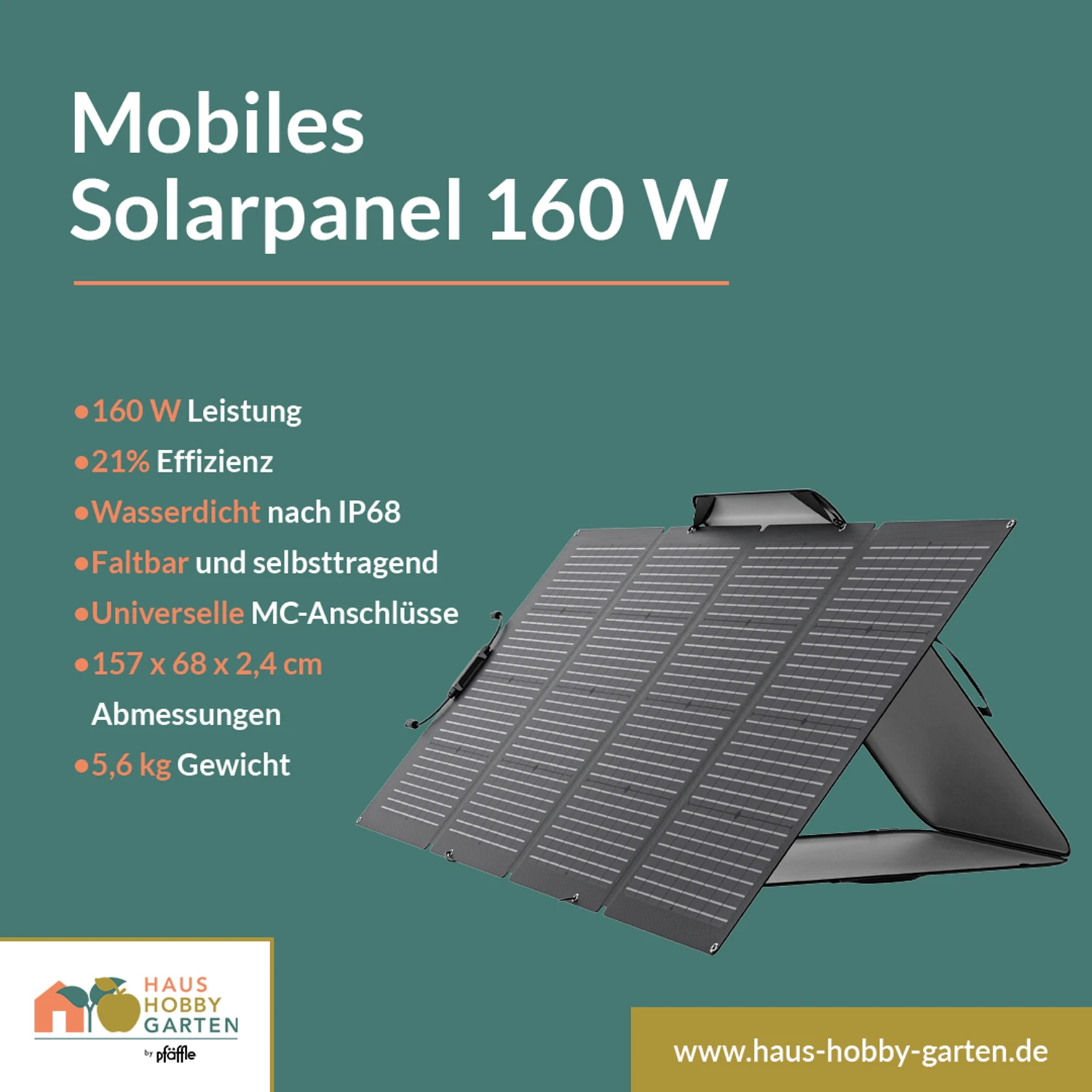 Powerstation-Campingset Delta 3 Plus mit faltbarem Solarpanel 160 W