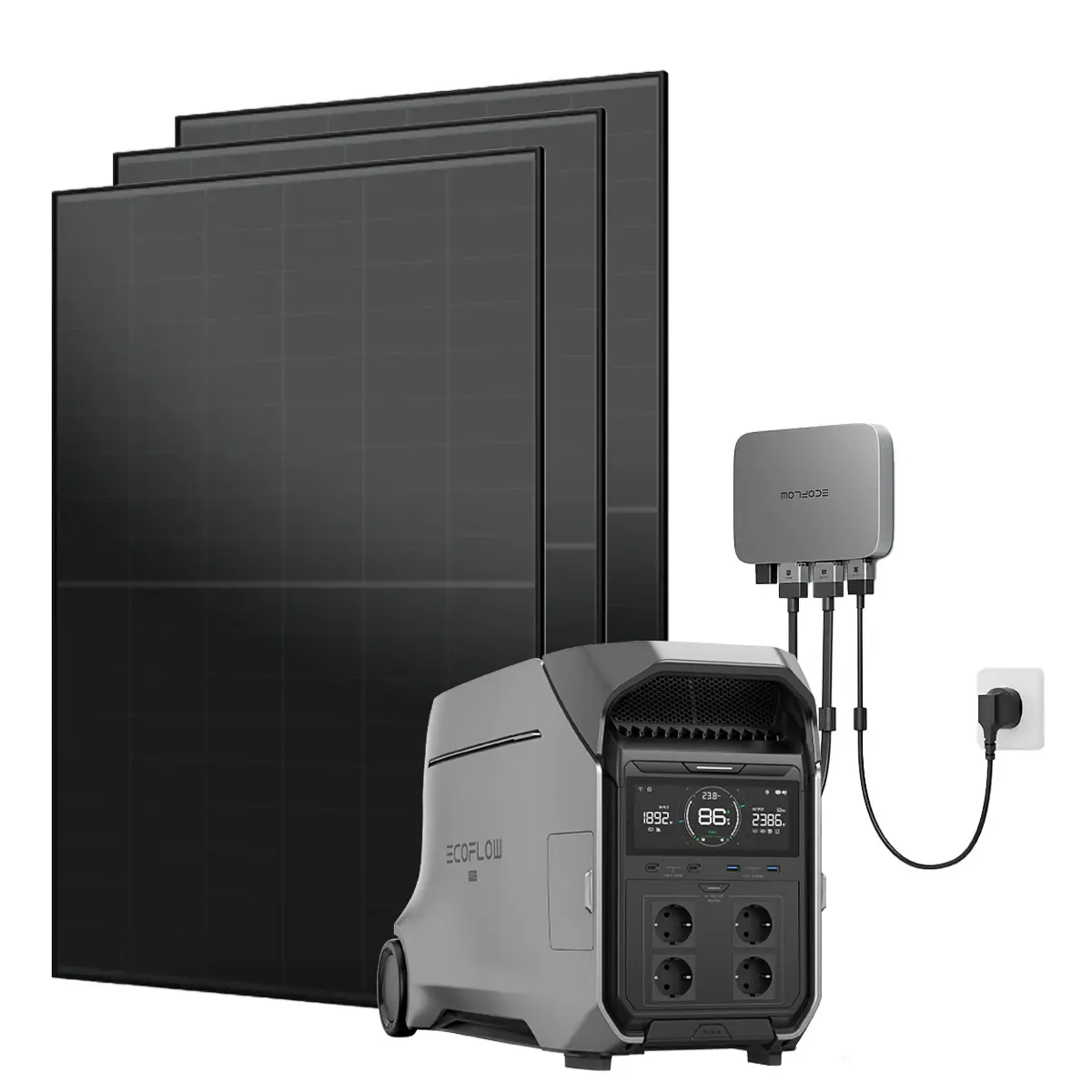 Balkonkraftwerk mit Speicher Basic 4 kWh, 1350 Wp Balkonkraftwerk mit Speicher Basic 4 kWh, 1350 Wp