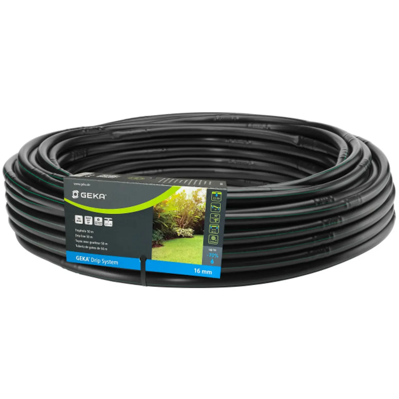 Tropfrohr 16mm, 50m für GEKA Drip Bewässerungssystem Tropfrohr 16mm, 50m für GEKA Drip Bewässerungssystem