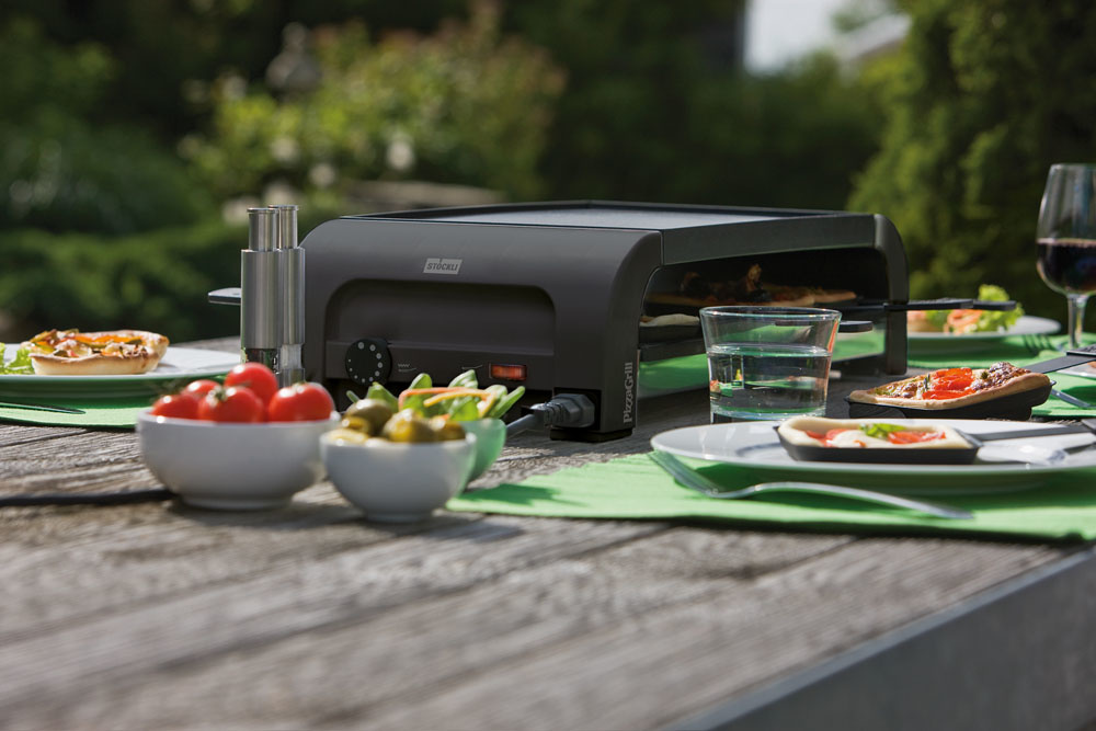 Raclette PizzaGrill for8 anthrazit inkl. Silikonunterlagen