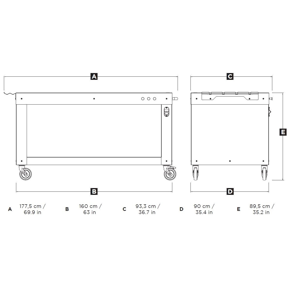 Edelstahltisch 160 cm für Pizzazubereitung