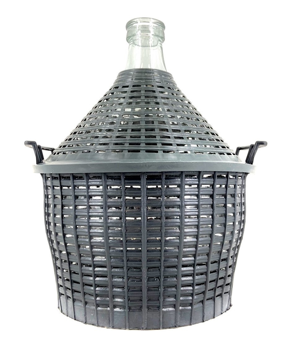 Glasballon, Weinballon 10 Liter im Kunststoffkorb Glasballon, Weinballon 10 Liter im Kunststoffkorb