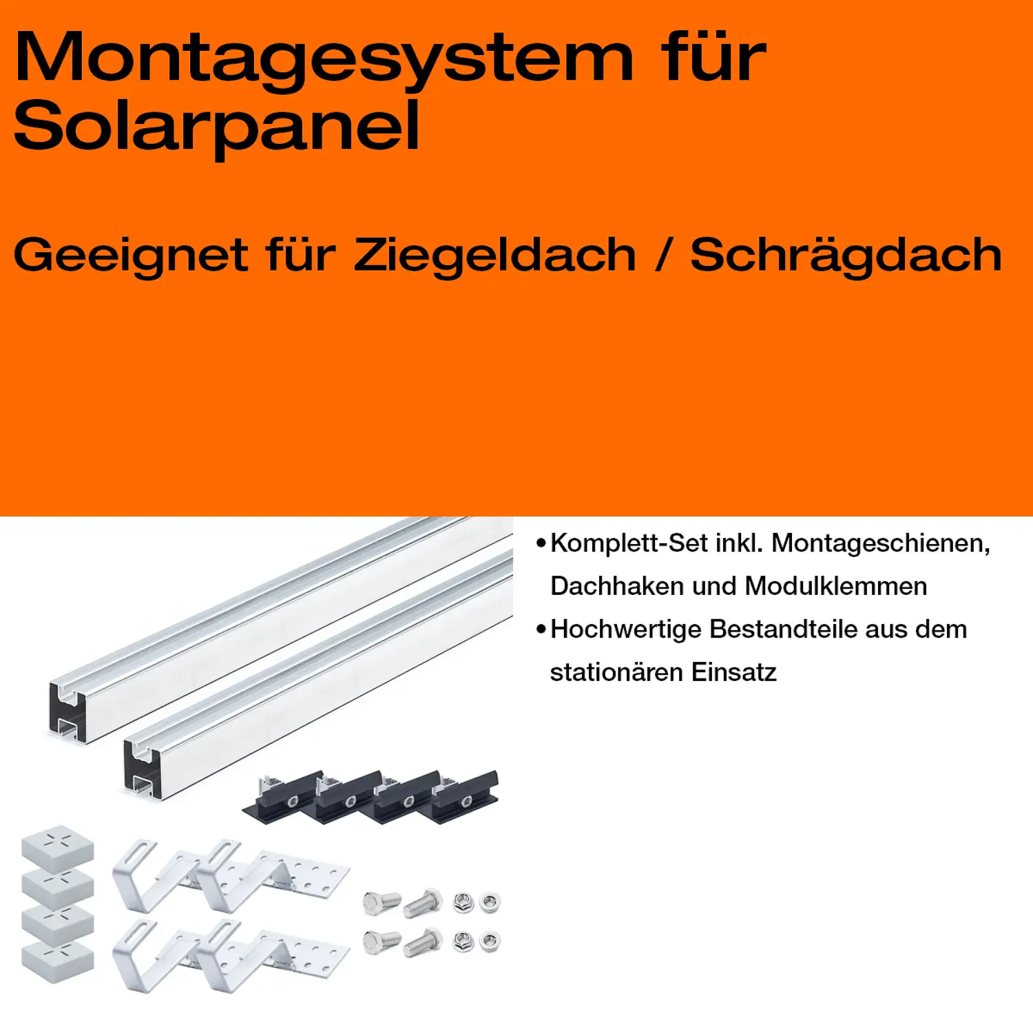 Balkonkraftwerk für Ziegeldach 800 W STREAM