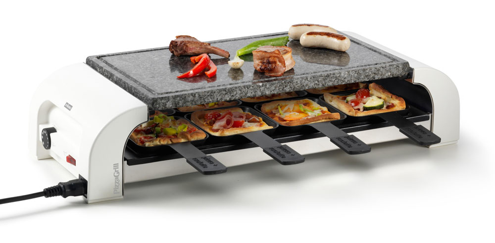 Raclette PizzaGrill for8 Hot'Stone inkl. Silikonunterlagen