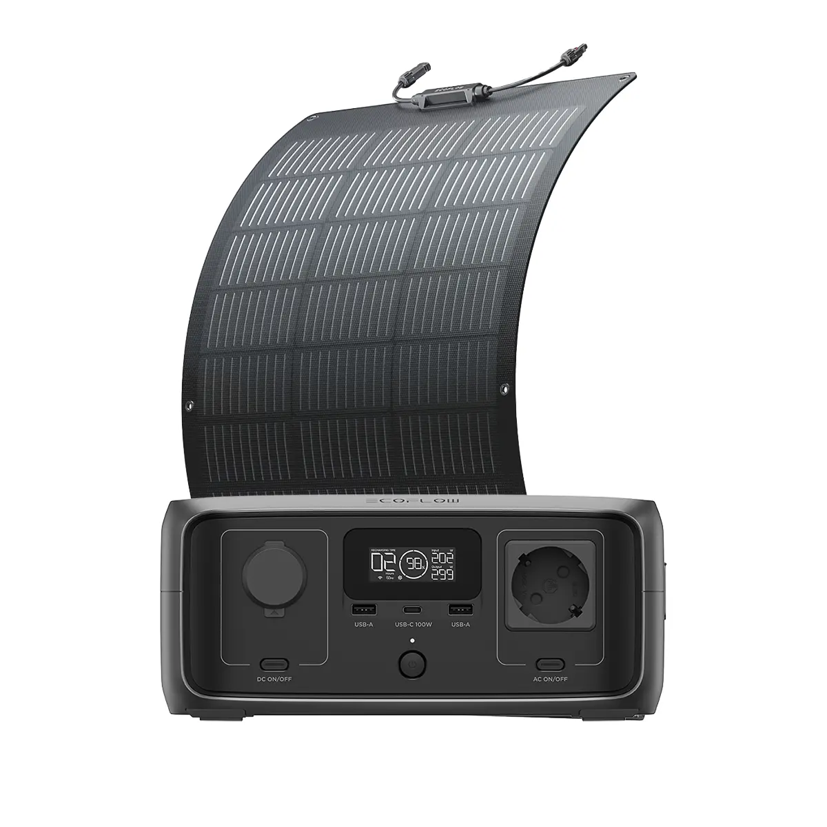 EcoFlow River 3 Powerstation mit flexiblem 100 W Solarpanel – kompaktes Set für mobile Stromversorgung