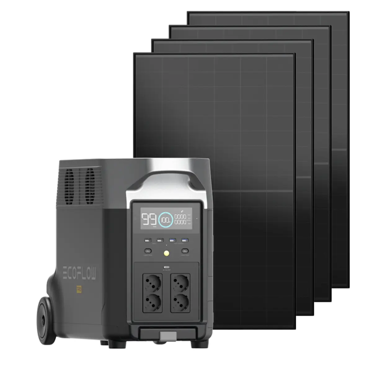DELTA Pro-Set Powerstation inkl. 4 Solarpanel 450 W starr