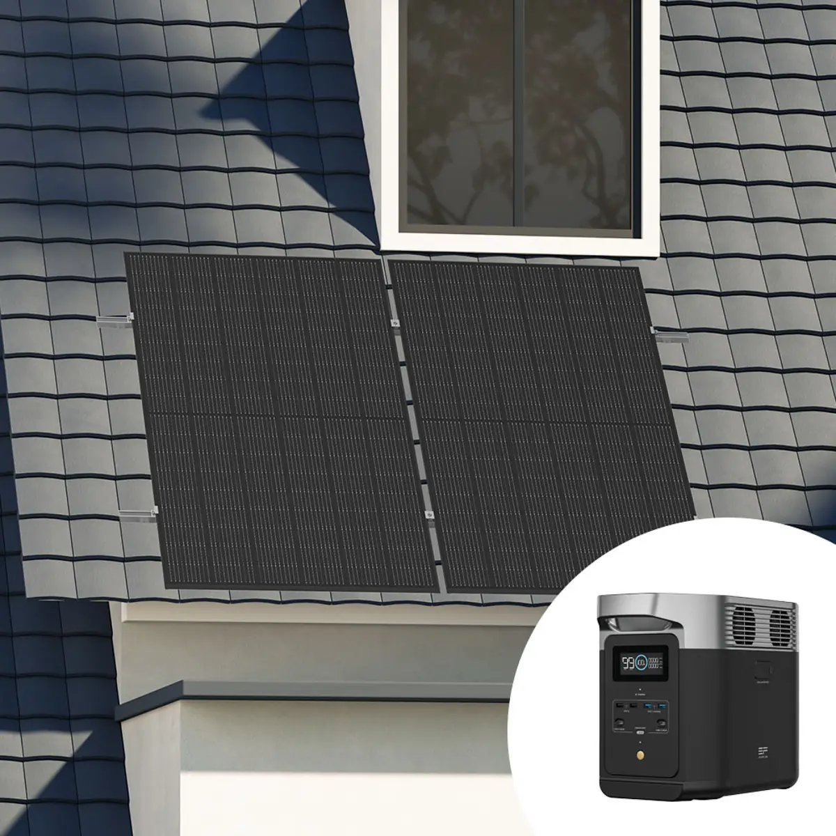 Balkonkraftwerk mit Speicher ROOF 1 kWh bis 800 W