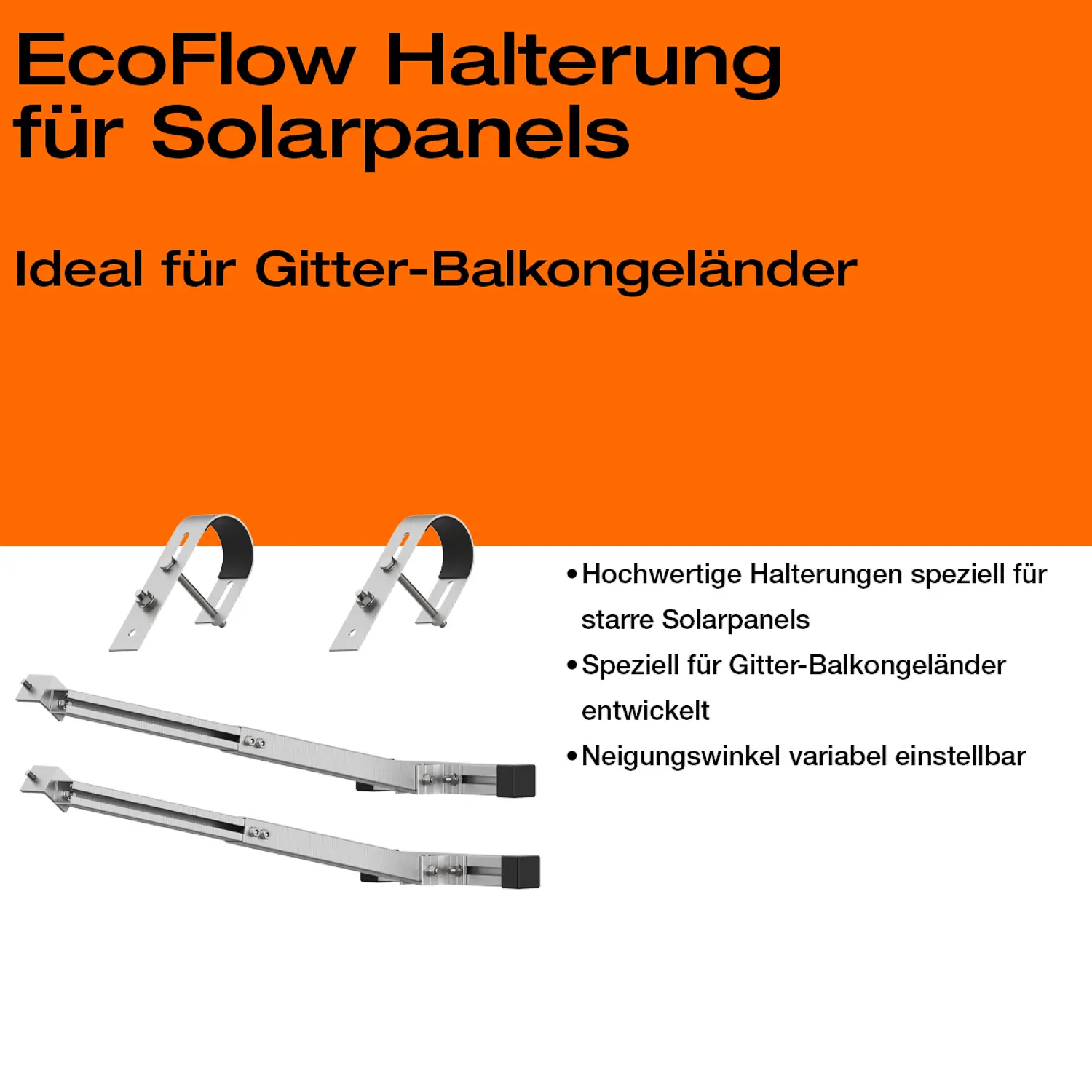 Balkonkraftwerk für Gittergeländer 800 W STREAM