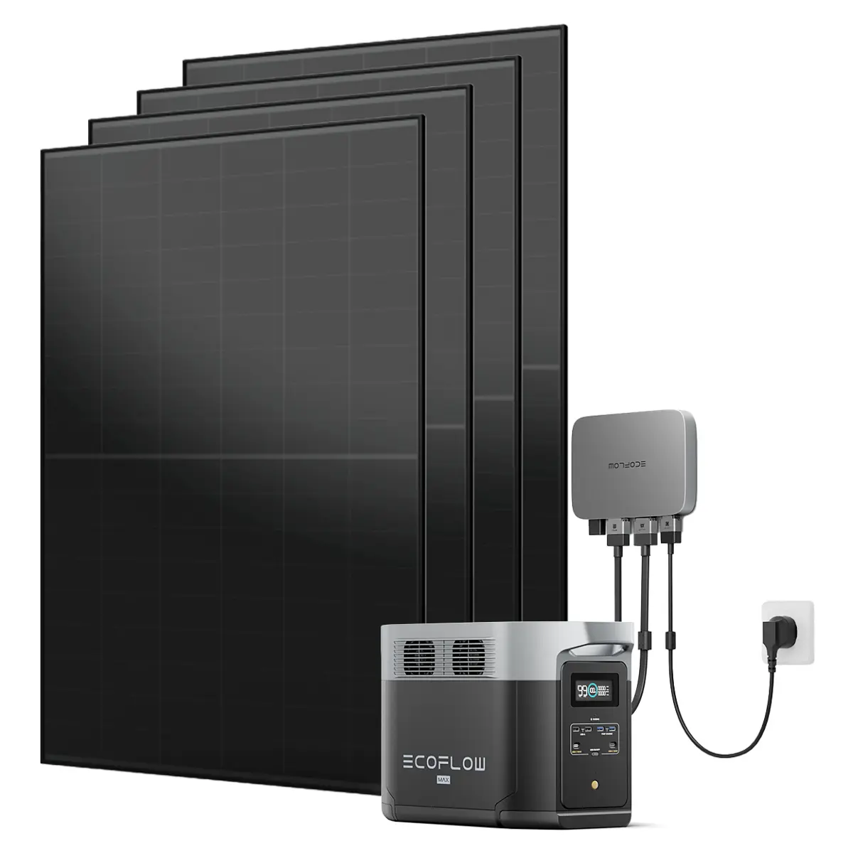 Balkonkraftwerk mit Speicher Basic 2 kWh 1800 Wp bis 800 W