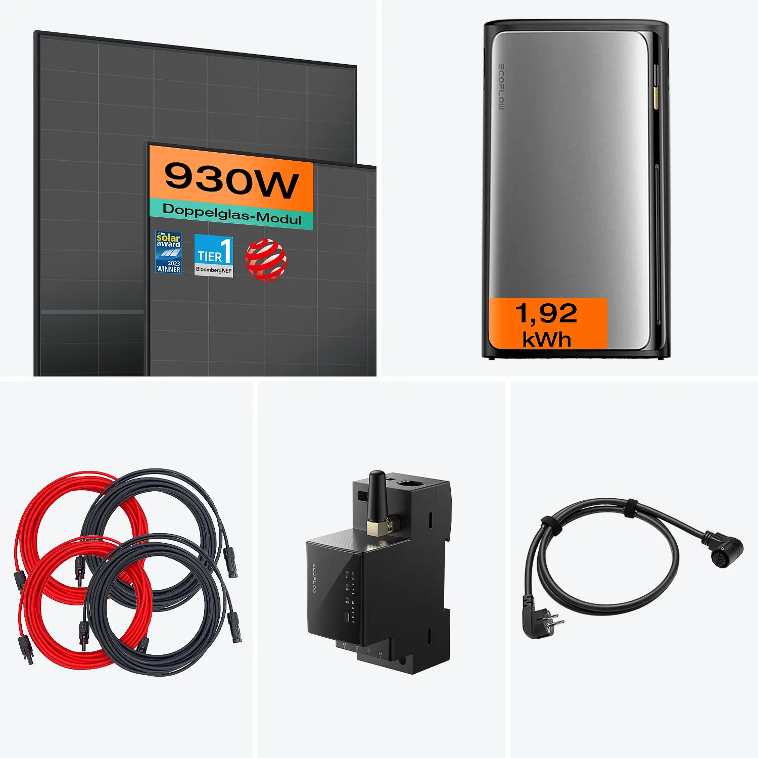 Balkonkraftwerk mit Speicher Ultra 930 W
