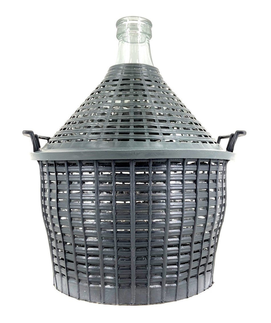 Glasballon, Weinballon 10 Liter im Kunststoffkorb Glasballon, Weinballon 10 Liter im Kunststoffkorb