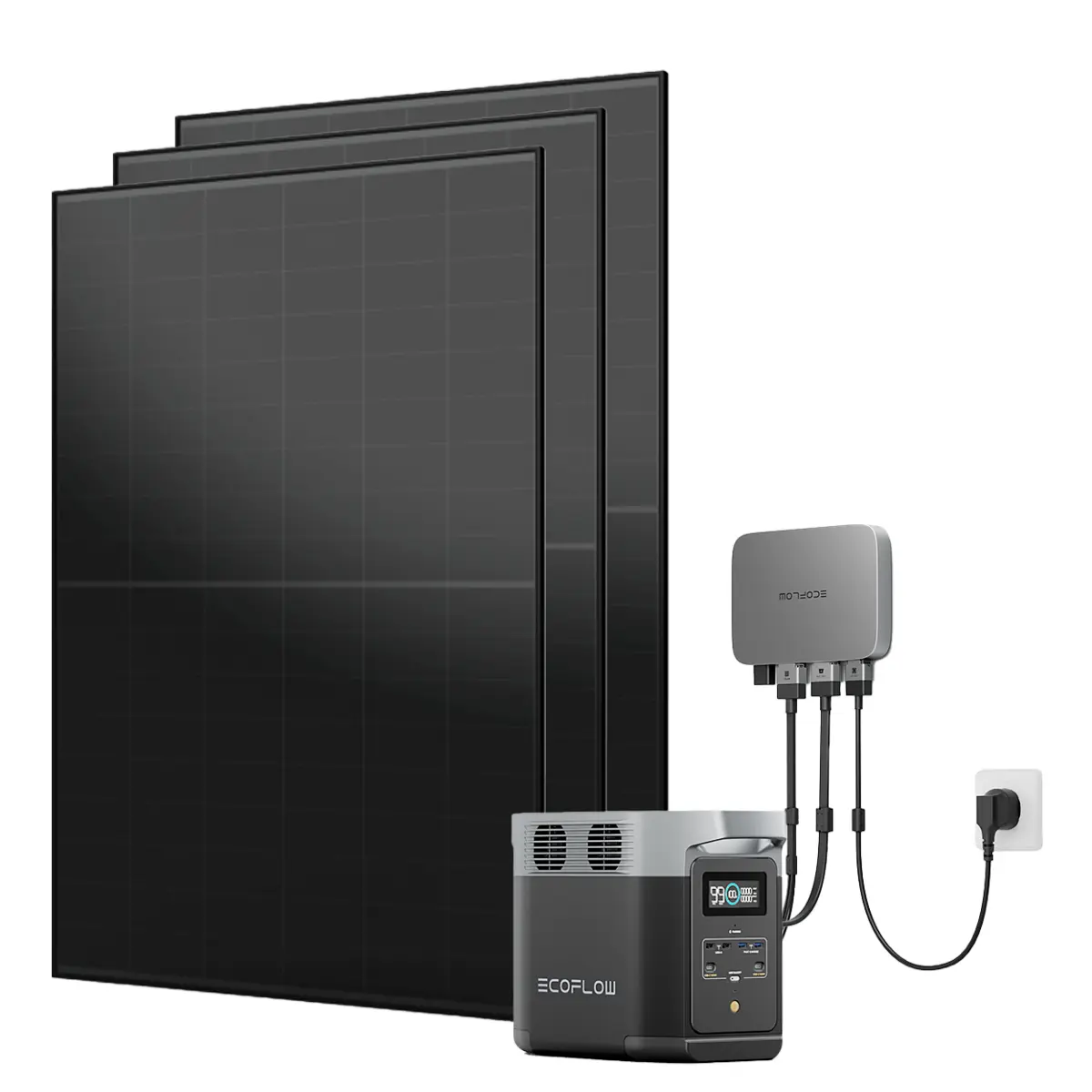 Balkonkraftwerk mit Speicher Basic 1 kWh 1350 Wp bis 800 W