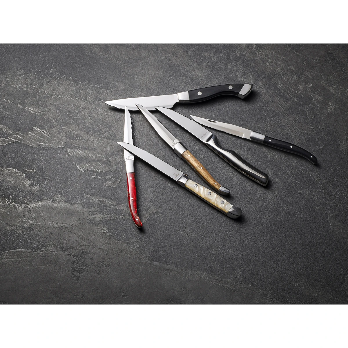 Steakmesser Wellenschliff Griff Ebenholz STEAK KNIFE VPE 6 Stück