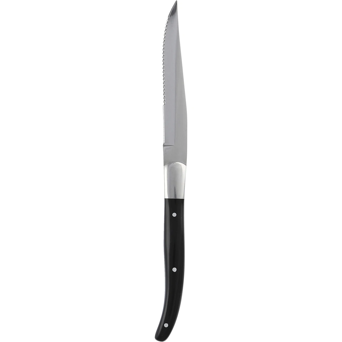 Steakmesser Wellenschliff schwarz STEAK KNIFE VPE 6 Stück Steakmesser Wellenschliff schwarz STEAK KNIFE VPE 6 Stück