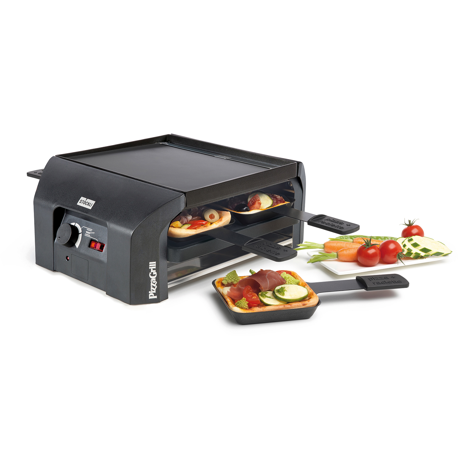 Raclette PizzaGrill for4 Endgerät schwarz