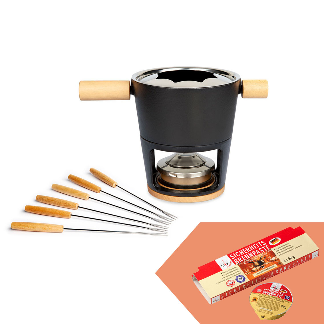 Käsefonduegarnitur-Set Titlis 1,8l inkl. Brennpaste