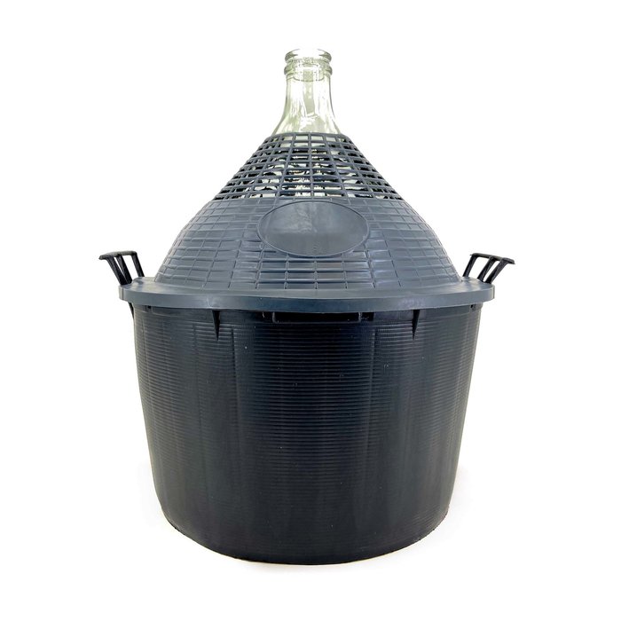 Glasballon, Weinballon 34 Liter im Kunststoffkorb