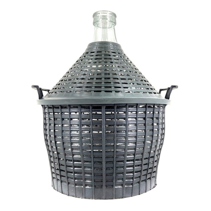 Glasballon 10 Liter im Kunststoffkorb