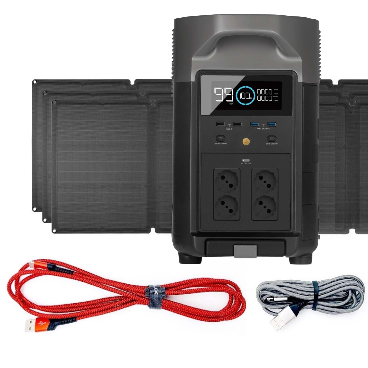 DELTA Pro-Set Powerstation inkl. 3 Solarpanel 400 W