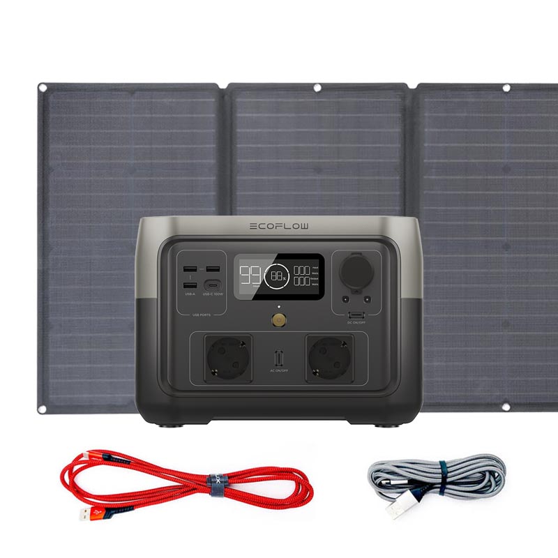 RIVER 2 Max-Set Powerstation inkl. Solarpanel 160 W