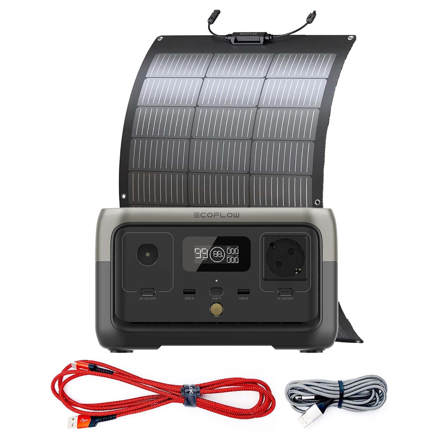 RIVER 2-Set Powerstation inkl. Solarpanel 100 W